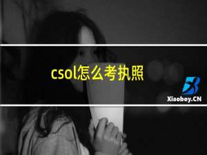 csol怎么考执照