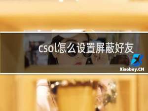 csol怎么设置屏蔽好友