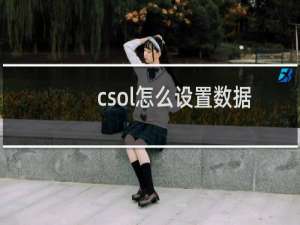 csol怎么设置数据