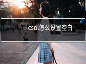 csol怎么设置空白