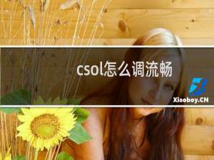 csol怎么调流畅