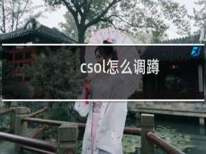 csol怎么调蹲