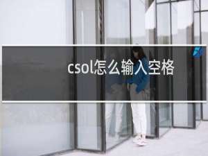 csol怎么输入空格