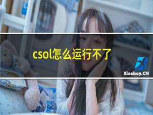 csol怎么运行不了