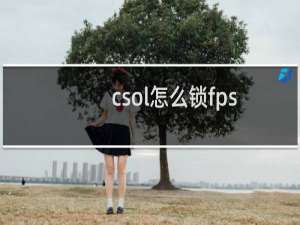 csol怎么锁fps