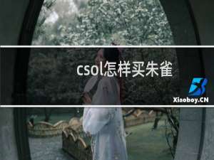 csol怎样买朱雀