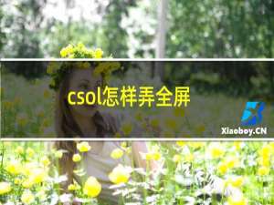 csol怎样弄全屏