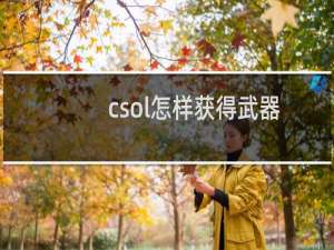 csol怎样获得武器