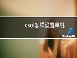 csol怎样设置单机