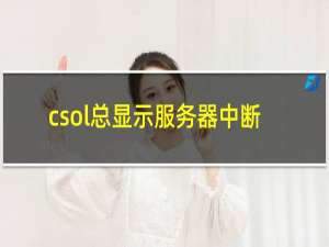 csol总显示服务器中断