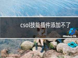 csol技能插件添加不了