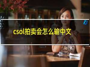 csol拍卖会怎么输中文
