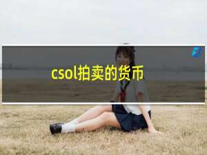 csol拍卖的货币