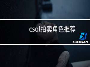 csol拍卖角色推荐