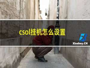 csol挂机怎么设置