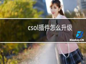 csol插件怎么升级