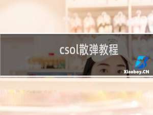 csol散弹教程