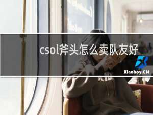 csol斧头怎么卖队友好