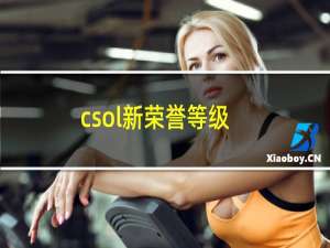 csol新荣誉等级