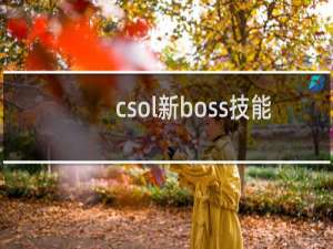 csol新boss技能