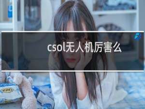 csol无人机厉害么