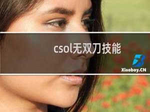 csol无双刀技能