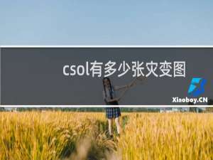 csol有多少张灾变图