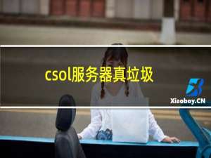 csol服务器真垃圾