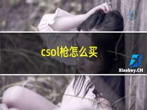 csol枪怎么买