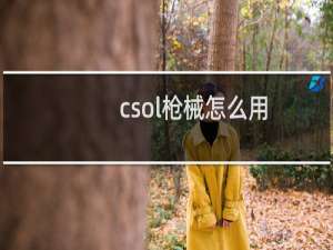 csol枪械怎么用