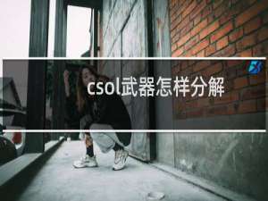 csol武器怎样分解