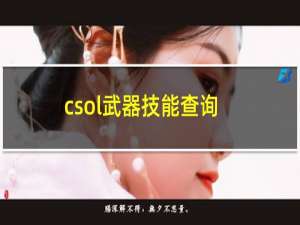 csol武器技能查询