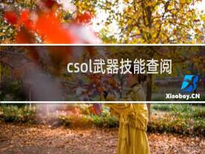 csol武器技能查阅