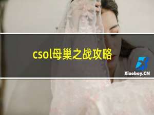 csol母巢之战攻略