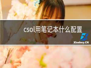 csol用笔记本什么配置