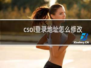 csol登录地址怎么修改