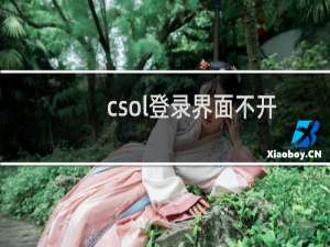 csol登录界面不开