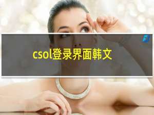 csol登录界面韩文