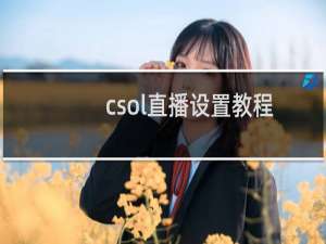 csol直播设置教程