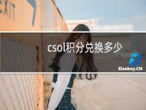 csol积分兑换多少