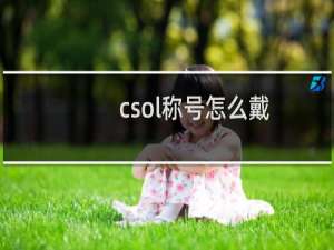 csol称号怎么戴