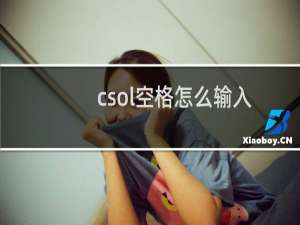 csol空格怎么输入