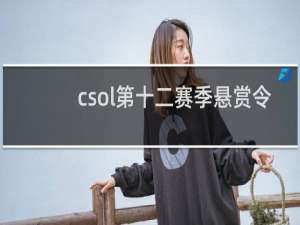 csol第十二赛季悬赏令