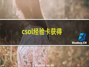 csol经验卡获得