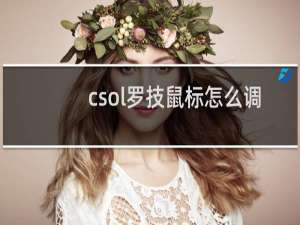 csol罗技鼠标怎么调