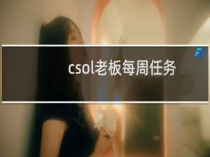 csol老板每周任务