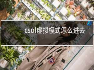 csol虚拟模式怎么进去