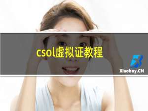 csol虚拟证教程