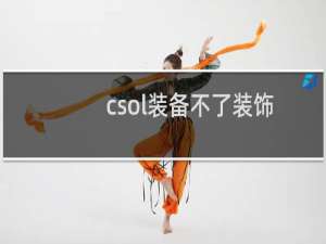 csol装备不了装饰