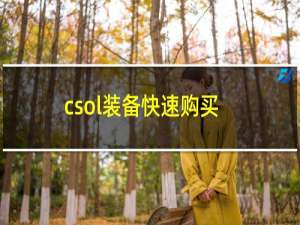 csol装备快速购买